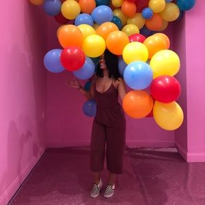 Mauve cross back romper